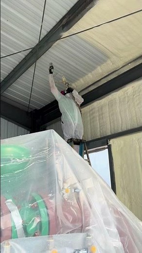 Closed Cell Foam Insulation Installation in a Metal Building