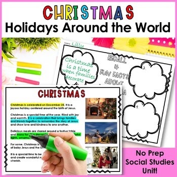 Winter Nonfiction Christmas Reading Comprehension Passages, December ELA Centers