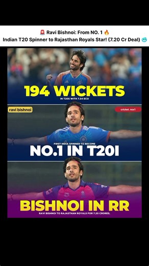 🇮🇳India's TOP T20 Spinner Joins RR: Ravi Bishnoi's Journey to the Royal Era🔥 #rr #cricketshorts