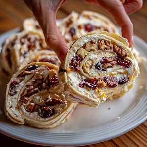 44K views · 181 reactions | Cranberry‑Orange Cream Cheese Pinwheels with Pecans Festive Pinwheels with a Creamy Cranberry-Orange Filling Ingredients: 8 oz cream cheese, softened 1/2 cup dried cranberries, chopped 1/4 cup orange juice 1 tablespoon orange zest 1/2 cup pecans, chopped 4 large flour tortillas 1 tablespoon honey (optional) Salt to taste | I love recipes | Facebook