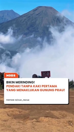 Muhammad "Kang”Hikmat made history — he climbed Mount Prau (2,565 m)