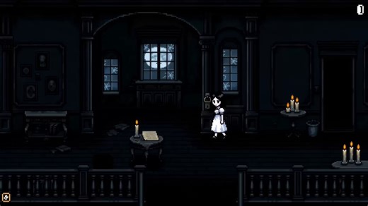 Seedance V2 on Runway I generated this video from my phone.The future of video games really promising.Screen recording of a 2D top-down pixel art horror RPG game, Japanese indie style reminiscent of The Witch's House and Ib. A stoic pale-haired anime girl sprite navigates a decaying Victorian mansion interior, dark muted palette with flickering candlelight casting long pixel shadows. Sparse windows reveal a pale moonlit night sky outside.[0s–3s] The girl sprite walks up to a large ornate door an