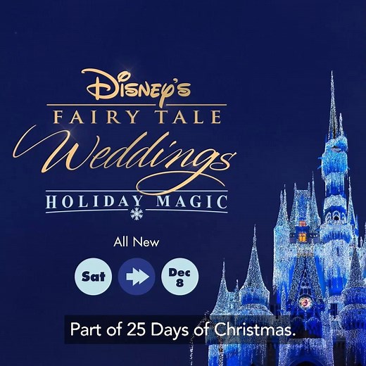I’m excited to share that I’ll be performing at a couple’s Disney Wedding as part of Disney's Fairy Tale Weddings TV Show! Don’t miss it Saturday, December 8th during Freeform’s 25 Days of Christmas. #DisneyWeddings | Martina McBride