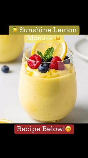 🍋 Sunshine Lemon Mousse ☀️ #lemon #mousse #EasyDesserts #fypシ゚viralシfypシ゚viralシalシ | The Recipe Guy - Robert West