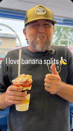 Normal people LOVE our banana splits! Steve isn’t normal. He doesn’t like strawberries. Or pineapple. Or whipped cream. So let’s see what happens when he tries a banana split in a cup!#local #icecream #muscatine #iowa #bananasplit #pickyeater | Tee's Ice Cream & Burgers