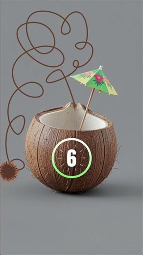 17 Second Tropical Coconut Countdown Timer ⏳🥥 | Quick Timer with Relaxing Visuals