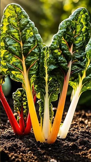 A rainbow grown by nature 🌈🥬 ( Swiss Chard Time-Lapse!)