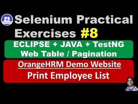 Selenium WebDriver | Eclipse | Java | TestNG Practical Exercise#08- OrangeHRM Print Employee List