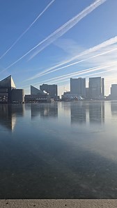 Thanks to this week’s weather, the Inner Harbor is looking cooler than ever – literally. 🥶🧊 Check out this chilly scene of a partially frozen Inner Harbor captured Thursday morning. 📸 by @kabloony. | Visit Baltimore