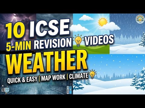 ICSE 10 GEOGRAPHY, 5 MIN REVISION💡CLIMATE