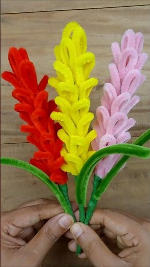 Easy Pipe Cleaner Flower Ideas 🌼 #Handmade