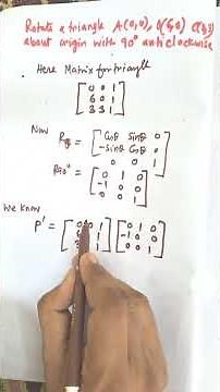 2D Rotation about Origin of a Triangle A(0,0), B(6,0) and (3,-3) | Rotation In Computer Graphics
