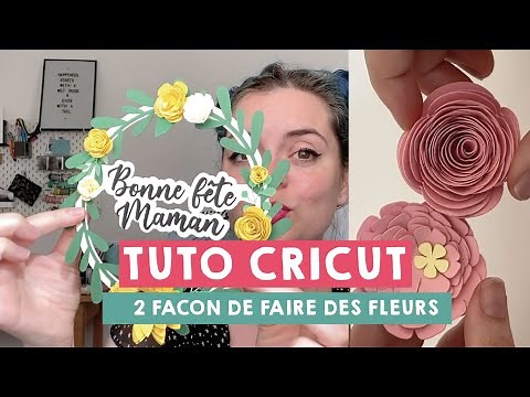 Cricut Tutorial for Beginners #3 ✦ Two Ways to Create Flowers - A Mother's Day Wreath