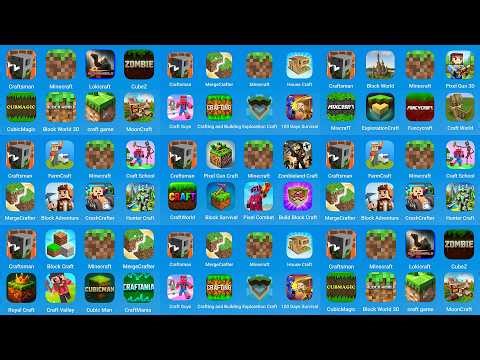 Craftsman, Minecraft, Block Craft, Block World, Pixel Gun Craft, FarmCraft, MergeCrafter, Ice Craft