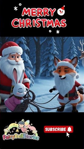 Real Santa Saves Baby Rabbit from Fake Fox 🎅🐰 | Christmas Story #Shorts