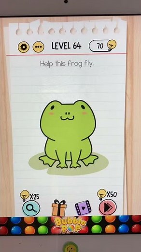 Brain Test Level 64 Help this frog fly