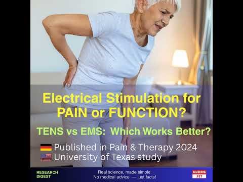 Can EMS help to reduce pain and restore function? Is TENS or EMS better?