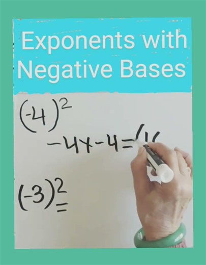 Exponents with negative bases #shorts