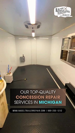 Proudly serving Michigan, we specialize in top-notch food trailer repair. From electrical and plumbing to welding and full maintenance, our skilled team keeps your trailer running smoothly—so you can focus on serving delicious food with confidence. . . 📞 Call : (989)-205-1212 🌐 Visit : nageltrailerrepair.com . . . #NagelTrailerRepair #concessiontrailerrepair #michiganconcessiontrailers #trailermaintenance #trailerfix #michiganrepairs #concessiontrailerservices #trailermechanic #trailerproblems