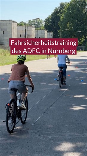 Fahrsicherheitstraining des ADFC in Nürnberg