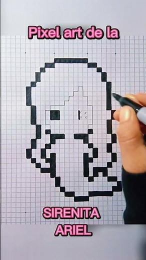 ¡Mira cómo dibujo a Ariel en pixel art paso a paso!