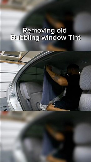 Removing old bubbling window tint #windowtint #fyp #howto #diy #tutorial