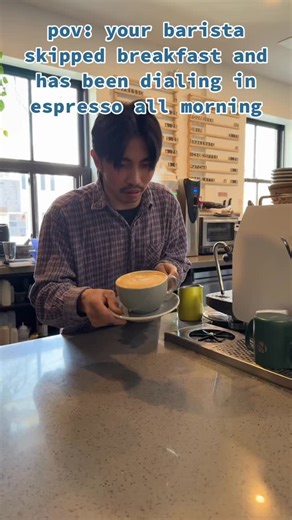 Stop in for a coffee and try our perfectly dialed in espresso! ☕️ *Also remind Steven to eat breakfast* | Hypergoat Coffee Roasters