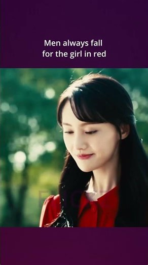 Men always fall for the girl in red❤️ |Love O2O Chinese Drama clip #shorts #romance