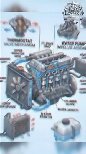Engine Cooling System Diagram Explained 🔧 | Expansion Tank & Coolant Flow ⚙️