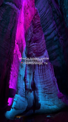 What's inside Ruby Falls?! 🤔 💧A breathtaking underground waterfall 🏰 A historic castle and cafe 🪨 An ancient cavern with interesting rock formations 🧗 A 40 ft climbing wall and ziplines 🏠 Stunning boutique treehouses and more! Discover everything the park has to offer! ➡️ rubyfalls.com | Ruby Falls