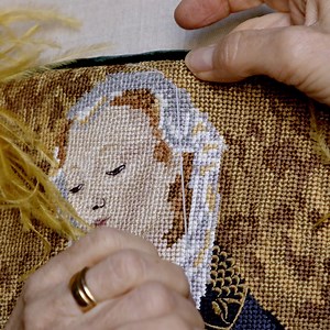 46K views · 2.5K reactions | A stitch in time, some of the most precious representations of artwork are displayed onto this Alta Moda dress, surrounded by large yellow plumes that give this Alta Moda dress added volume. #DGAltaModa #DGFattoAMano | Dolce & Gabbana | Facebook