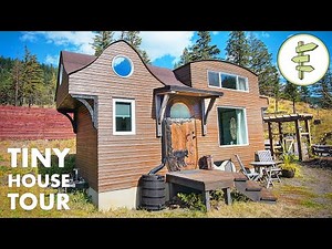 Carpenter Builds Incredible Sculpted Tiny House with Loads of Unique Features!