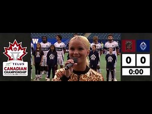 Cassandra Star sings the Blingual version of O CANADA for Major League Soccer 🇨🇦