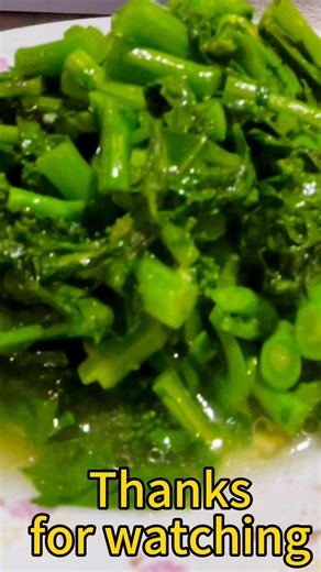 The simpler,the healthier Quick sauté broccoli raab 越簡單越健康 速炒西洋菜苔