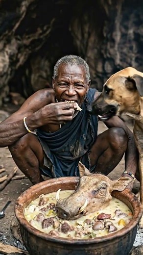 Hadzabe First Bite Primitive Food #Hadzabe #FirstBites #PrimitiveFood #shorts
