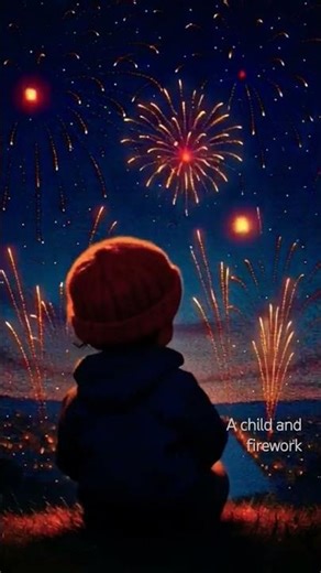 Begitu senangnya seorang anak saat melihat kembang api. #Boyolali #firework #kembangapi