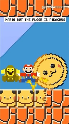 Mario Can't Touch the Pikachu Floor #mario #shorts #supermario