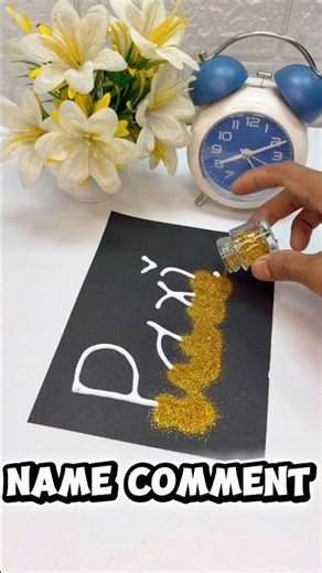 Trending Glitter Nameart is HERE😍🥰#art #drawing #craft #diy #ytshorts #ytviral #viralvideo #yt