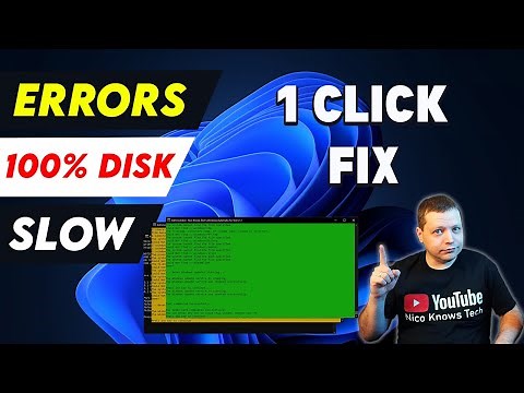 How To Fix 100% Disk Usage in Windows | FPS Stutter Fix | Fix Windows Issues in ONE CLICK