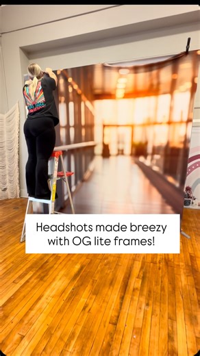 Fancy Fabric & Props on Instagram: "When time matters, this setup wins. Our OG Lite 8x7.5’ double-sided frame makes quick changes a no-brainer. Flip the backdrop, change the vibe, keep shooting. No teardown. No wasted minutes. Perfect for headshots, branding sessions, and back-to-back clients where efficiency is everything. Lightweight. Studio-proof. Built for real working photographers who don’t have time to babysit gear. Work smarter, not harder. Your session flow will thank you. 👉 Shop the O