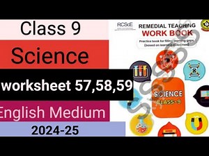 MGGS Class 9 science worksheet 57,58,59 k ans | remedial Teaching workbook English medium science