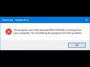 Poradnik jak naprawić błąd brakuje pliku mscvp 140.dll