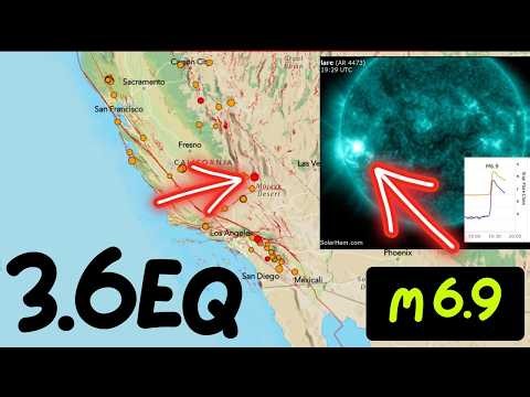3.6 Earthquake Southern California. Solar Flare activity ramping up. X flare threat. Sunday Night.