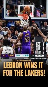 19K views · 280 reactions | #KingJames wins it for the #Lakers late in #Indiana! | L.A. Lakers SQUAD | Facebook