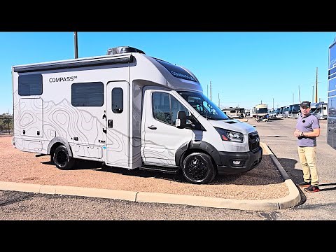 2026 COMPASS GO! 22MT Teton FBP Freshwater Pearl decor, Coastal Cream by Thor Transit AWD 156" #rv