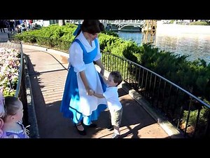Belle teaching Bren to Dance at Epcot