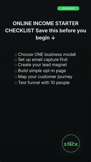 Online Income Starter Checklist — Save This Before You Begin