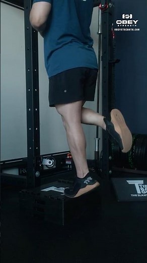 Single Leg Eccentric Focused Calf Raise Dr. Dave Strength x Obey Strength