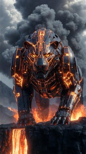 Lion Transforms Into a Volcano Titan 🌋🔥 | Transformers-Level Metamorphosis