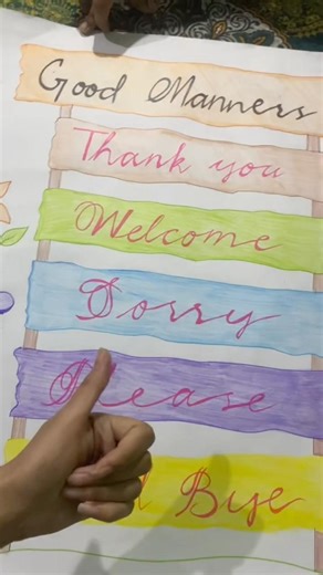 Making a Good Manners Chart for Classroom | Easy and Beautiful#fyp #trending #shorts ​⁠#art